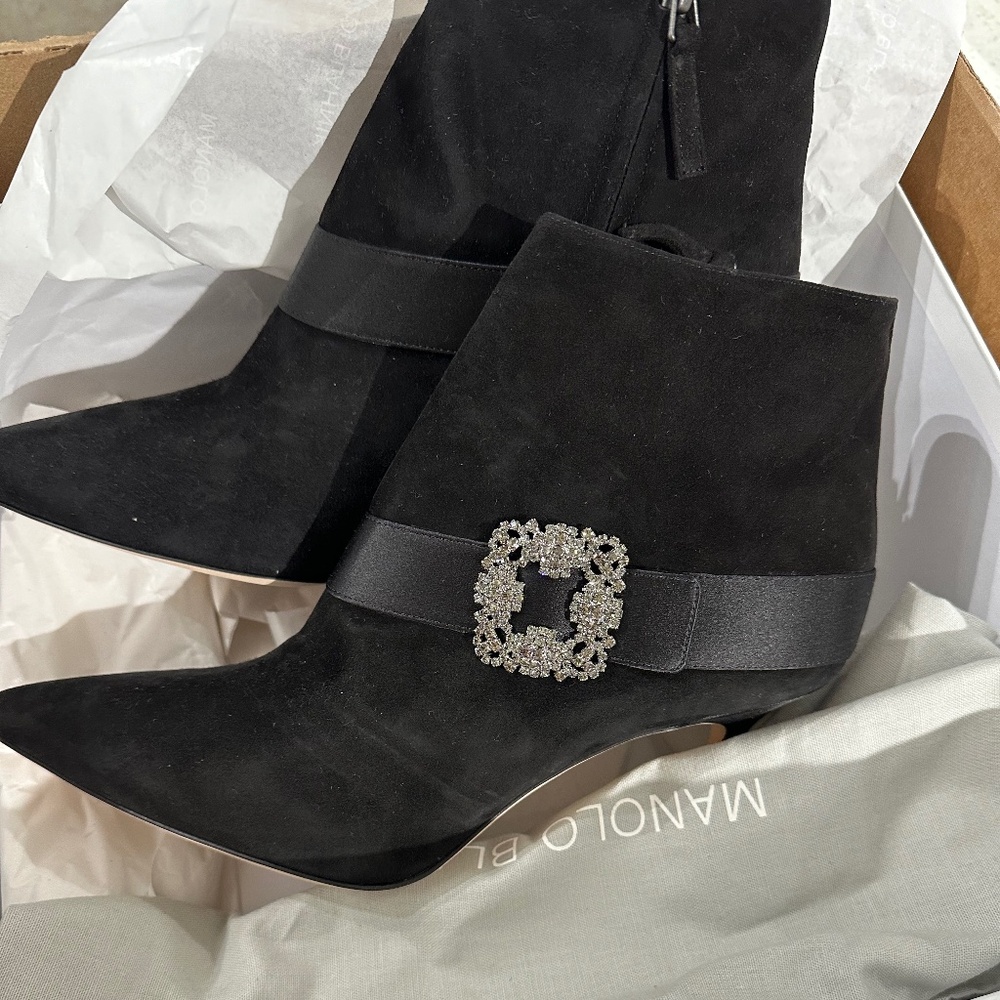 Manolo Blahnik Crystal Bootie